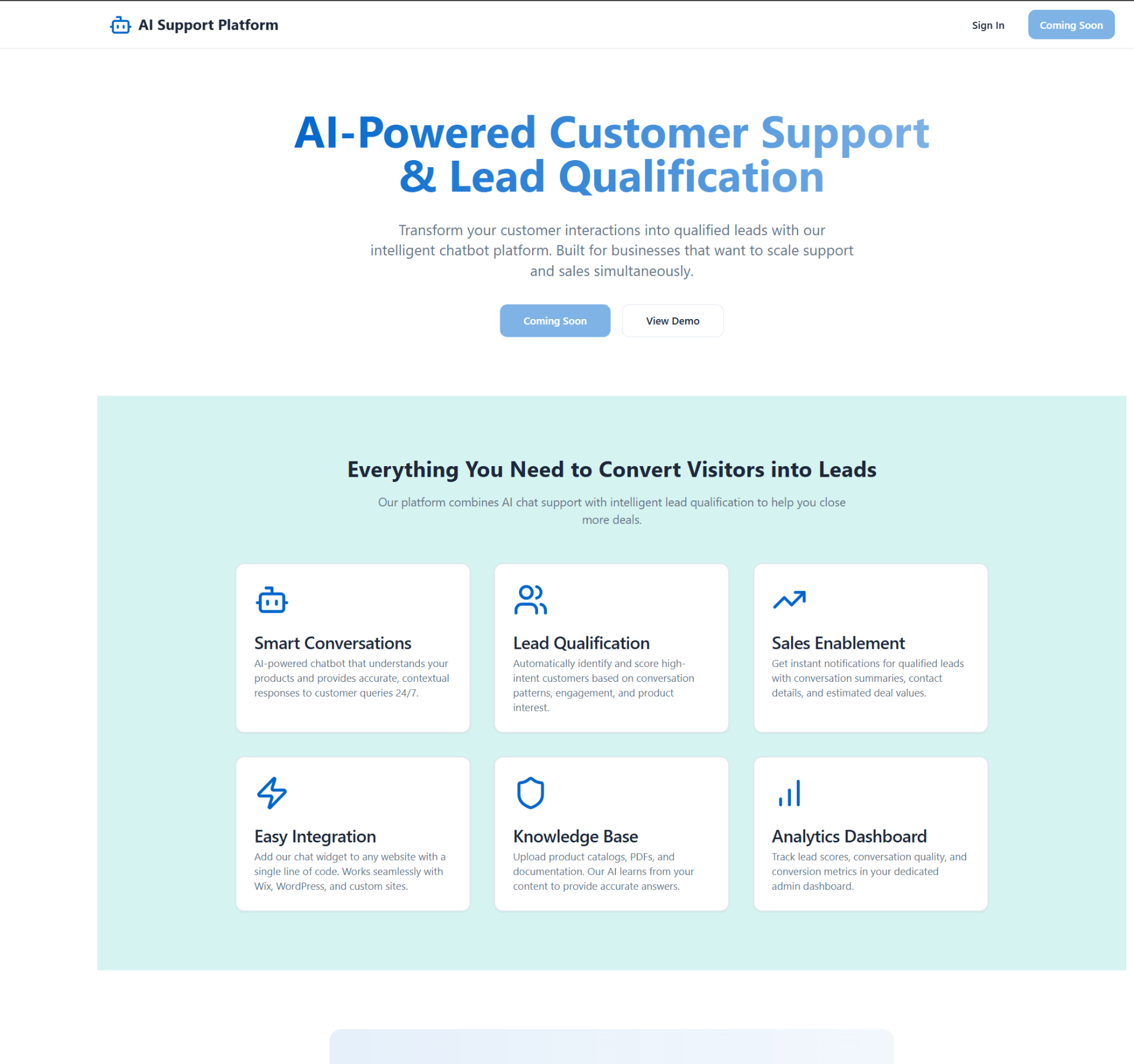 QualifiedLeads.chat — AI customer support & lead qualification